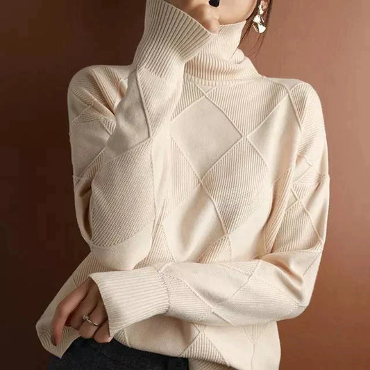 Zoey | Diamantmønstret Turtleneck